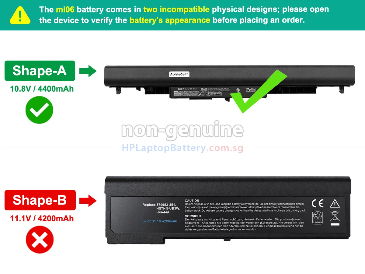 HP MI06 battery replacement