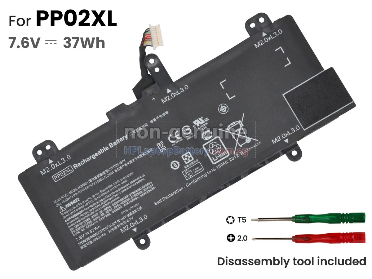 HP PP02037XL-PR battery replacement