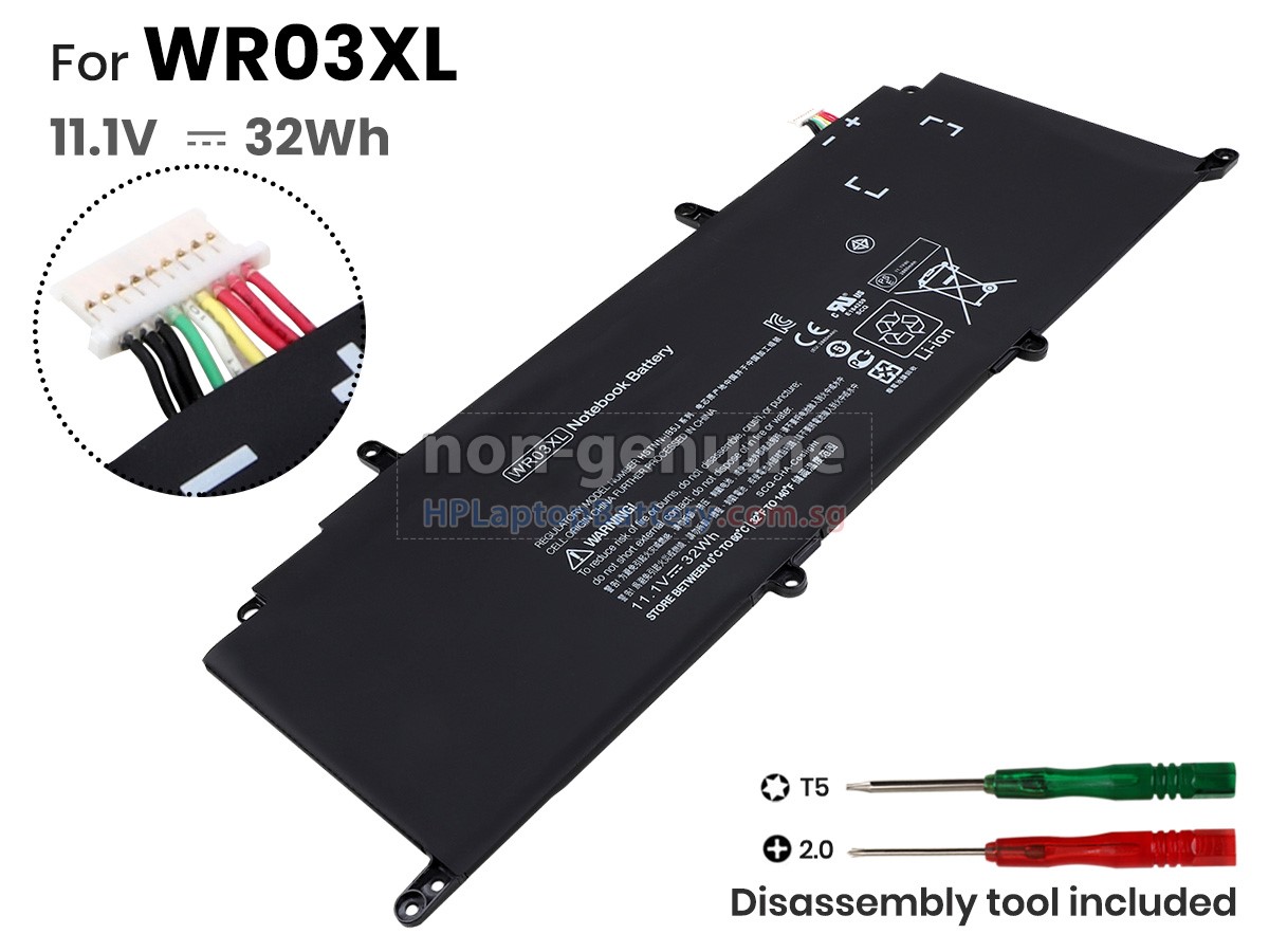 HP W003XL battery replacement