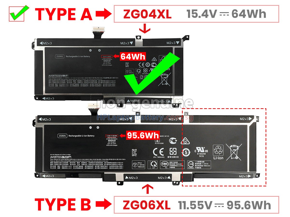 Battery for HP ZBook STUDIO X360 G5,replacement HP ZBook STUDIO X360 G5  laptop battery from Singapore(64Wh,4 cells)